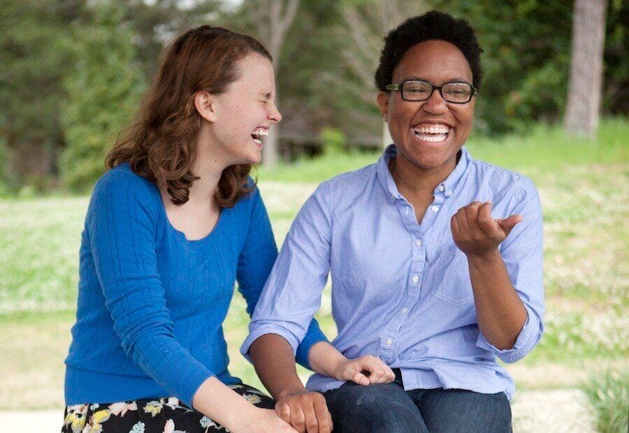 23-year-old queer activist Lauren Jacobs, right, and her girlfriend, Taylor Winfrey, in Birmingham. (Photo...