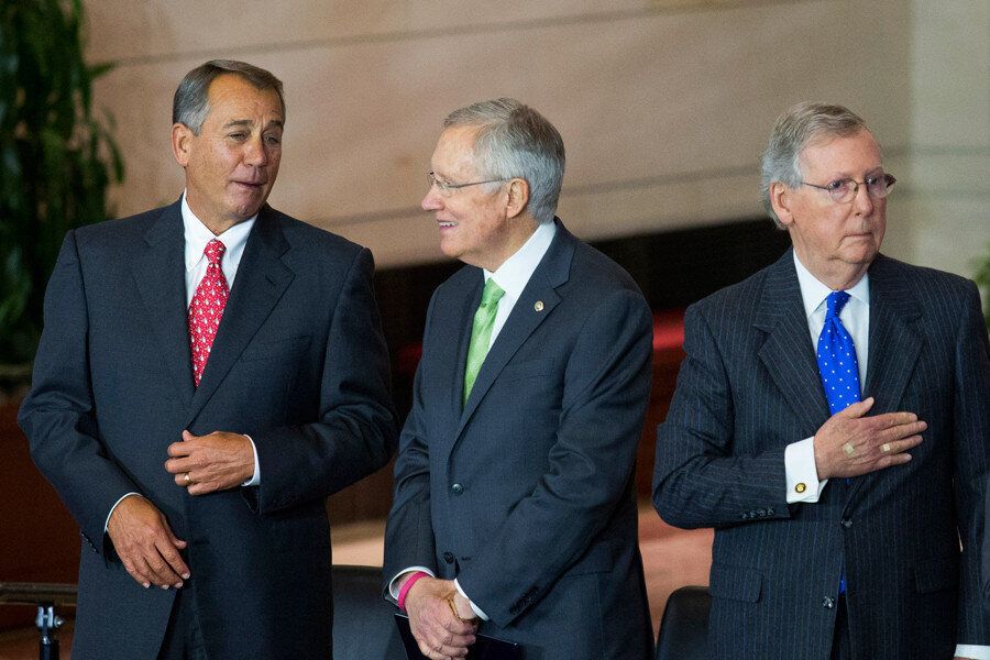 Lobbyists and trade groups have pumped huge sums into the coffers of super PACs and nonprofits connected to Speaker John Boehner, Senate Minority Leader Harry Reid and Senate Majority Leader Mitch McConnell ever since the Citizens United decision. (Photo: Drew Angerer via Getty Images)