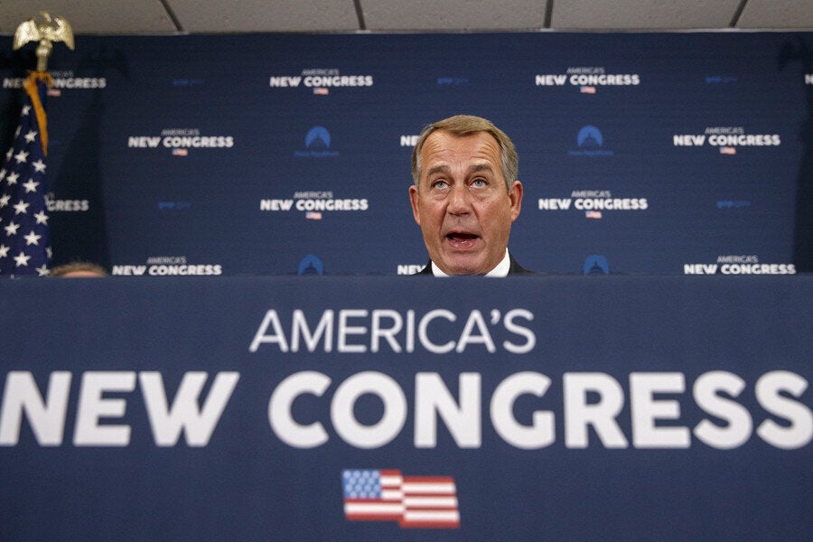 <div class="feature-caption"><em>Speaker John Boehner has close ties to the American Action Network, a dark money nonprofit, and the Congressional Leadership Fund, a super PAC. These groups raise funds from clients of lobbyists looking to increase their own influence. (Photo: J. Scott Applewhite/AP)</em></div>