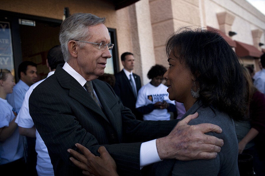 Lobbyists and their clients have poured money into a super PAC and nonprofit run by former aides of Senate Minority Leader Harry Reid as they seek legislative action from his office. (Photo: Benjamin Lowy/Getty Images)