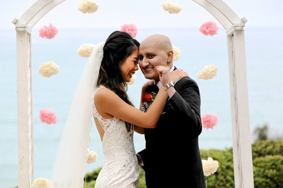 Shalin Shah and Frances Chen on their wedding day in April 2015. (Courtesy of Frances Chen)