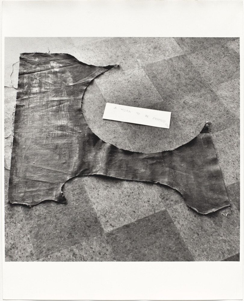 Painting to Be Stepped On. 1960/1961. Installation view, Paintings & Drawings by Yoko Ono, AG Gallery, New York, July 17–30, 1961. Photograph by George Maciunas. The Museum of Modern Art, New York. The Gilbert and Lila Silverman Fluxus Collection Gift, 2008. © 2014 George Maciunas