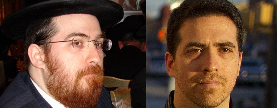 Left, Shulem Deen in New Square, 2006; right, Shulem Deen after leaving Hasidism (photo by Pearl Gabel)