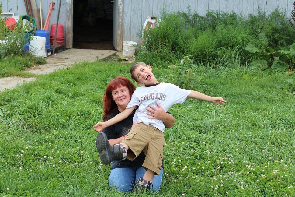 Kerri Walker, pictured playing with her grandson, Nick, in 2012. Credit: Facebook.