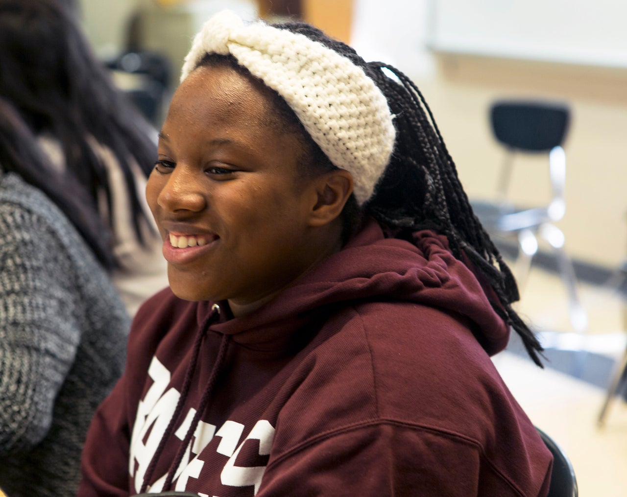 <em>Lauren Drumgold, 18, at a L.O.V.E meet-up.</em>