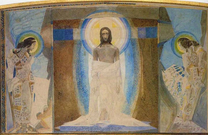 The Resurrection (Triptych), 1887. Vrubel, Mikhail Alexandrovich (1856-1910). (Photo by Fine Art Images/Heritage Images/Getty Images)