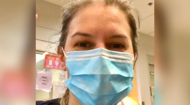 Dr. Marie-Renée Lajoie is pictured in the ER at the Jewish General Hospital in Montreal.