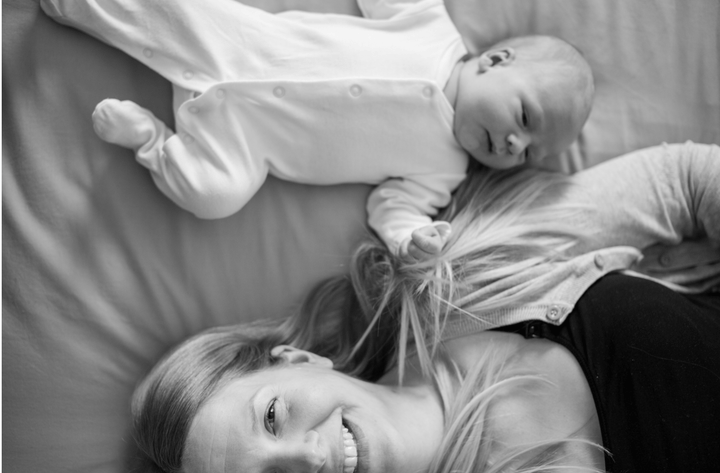 Sanna Kamptz and baby Noah.