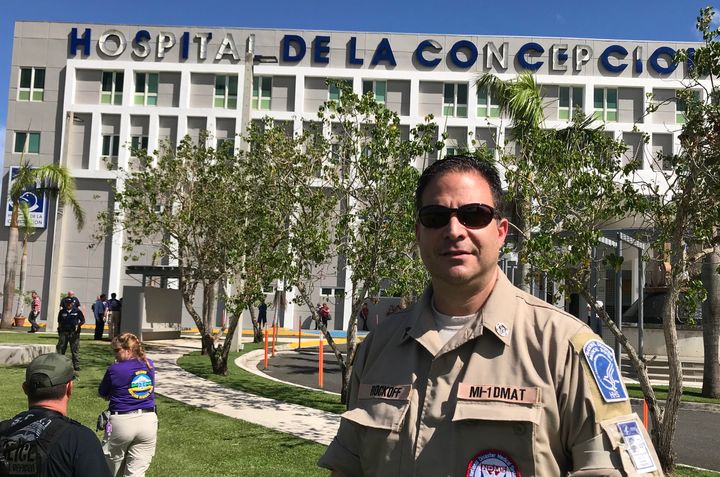 Steven Rockoff, emergency room physician, at the Puerto Rico hospital where he and other members of Michigan's Medical Disaster Assistance Team helped treat patients after Hurricane Maria struck in 2017.