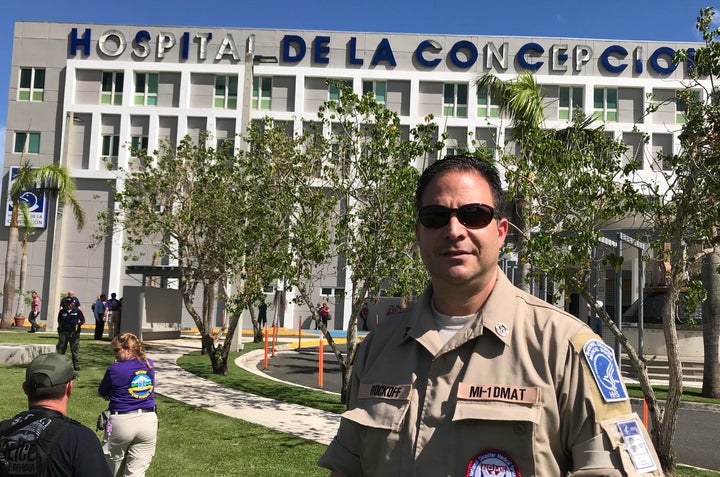 Steven Rockoff, emergency room physician, at the Puerto Rico hospital where he and other members of Michigan's Medical Disast