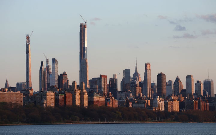 The sun sets over Manhattan.&nbsp;