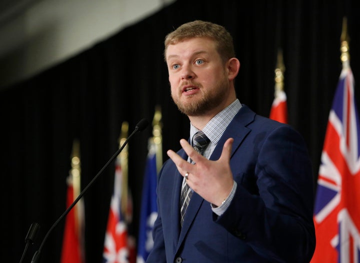 NDP MP Daniel Blaikie delivers remarks at the Canadian National Prayer Breakfast in Ottawa on May 2, 2019.