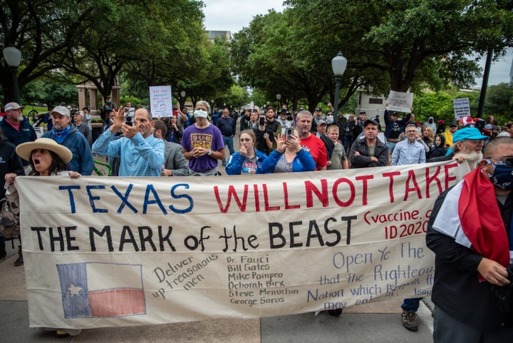 Protesters gathered at the Texas State Capital building on Saturday.