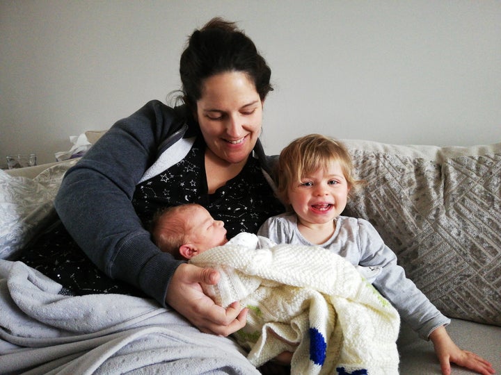 Sarah Knights with Jackson and Willow.