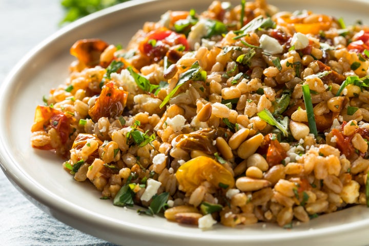 Farro makes a healthy alternative when you can't find rice.