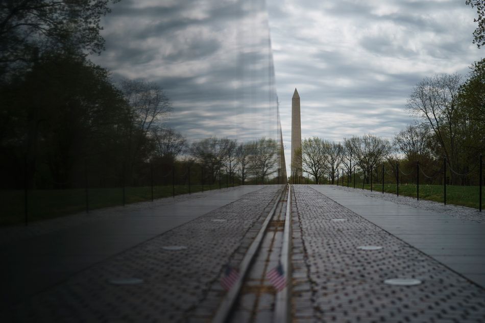 An empty Vietnam Veterans Memorial on April 14, 2020, in Washington, D.C.