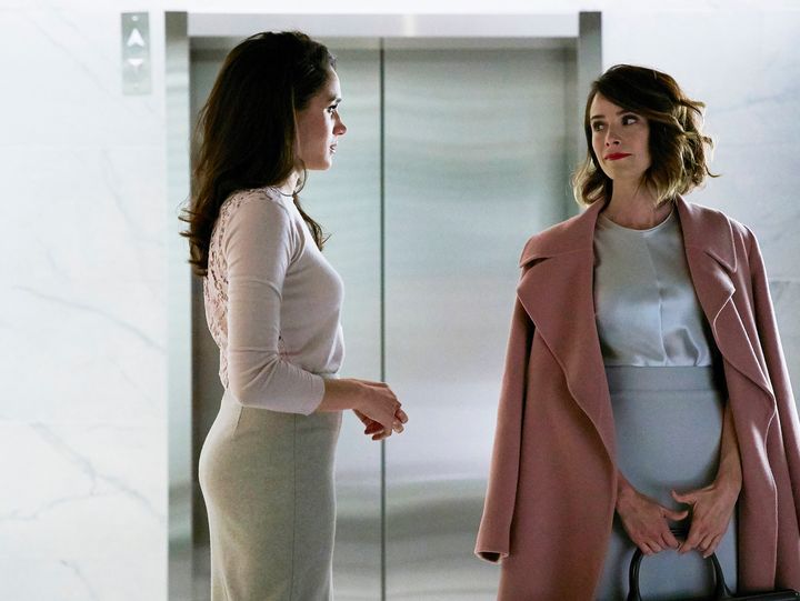 Meghan Markle and Abigail Spencer on Suits.
