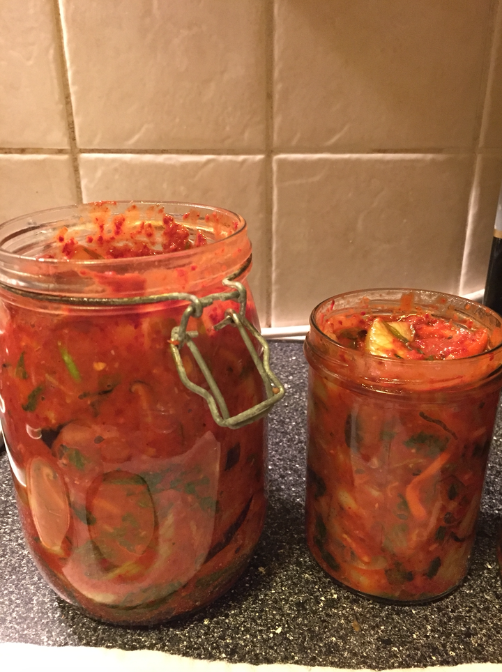 Homemade kimchi