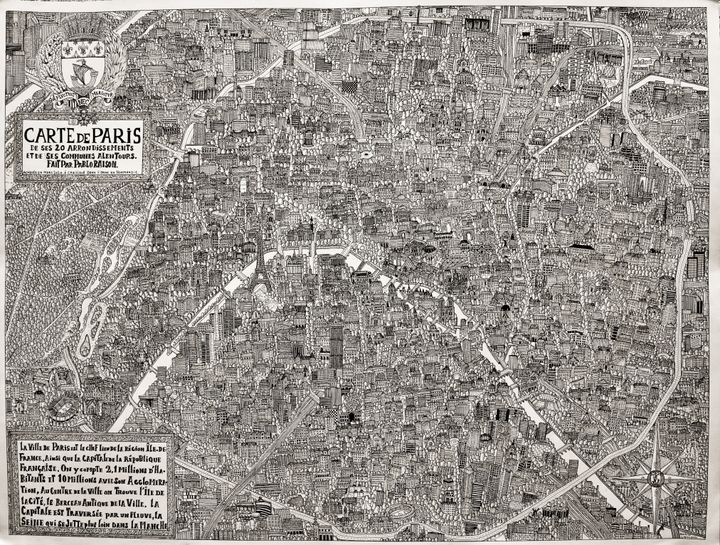 Cet Etudiant Dessine Une Carte De Paris A L Encre De Chine Le Resultat Est Superbe Le Huffpost