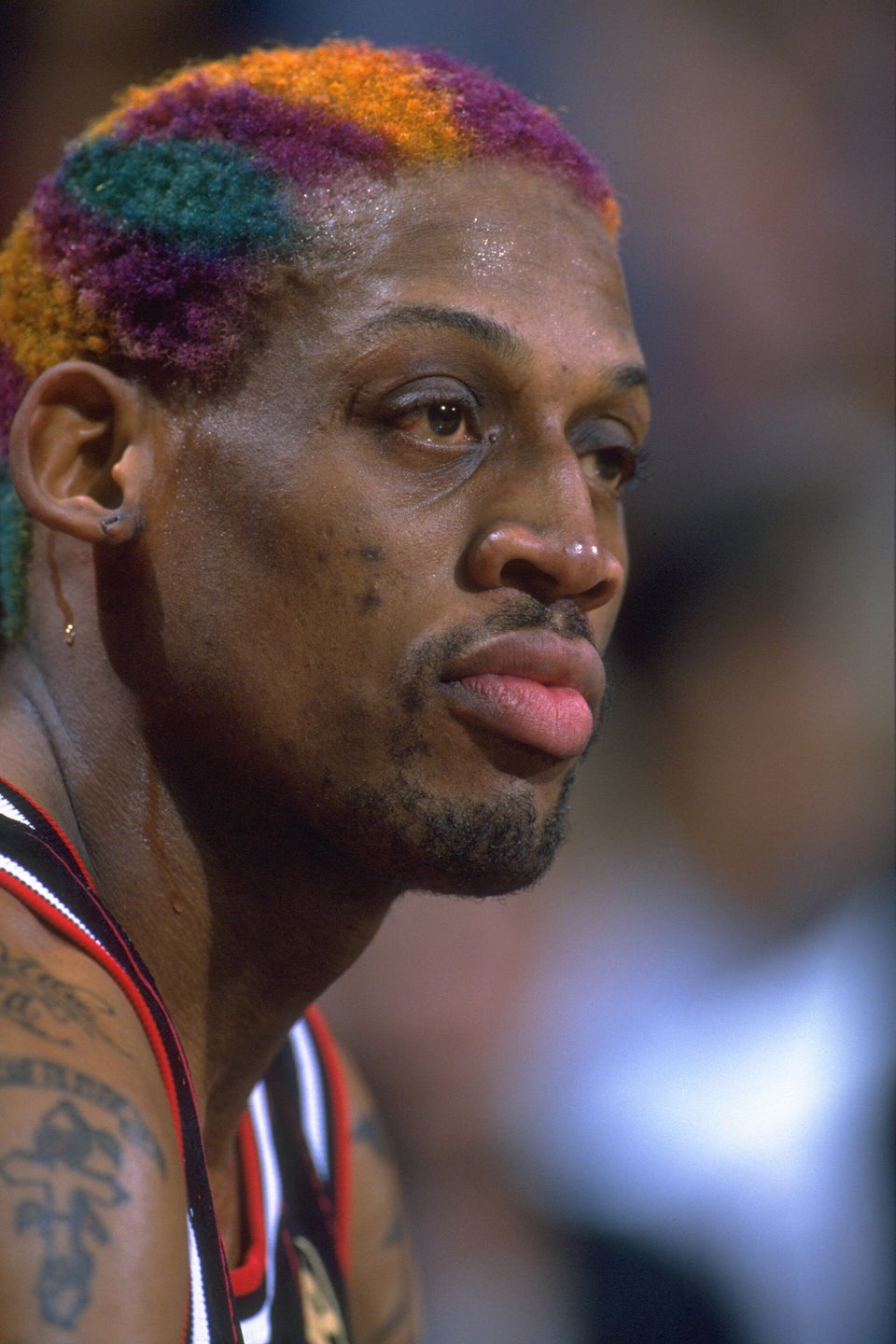 The many different hair designs of Dennis Rodman