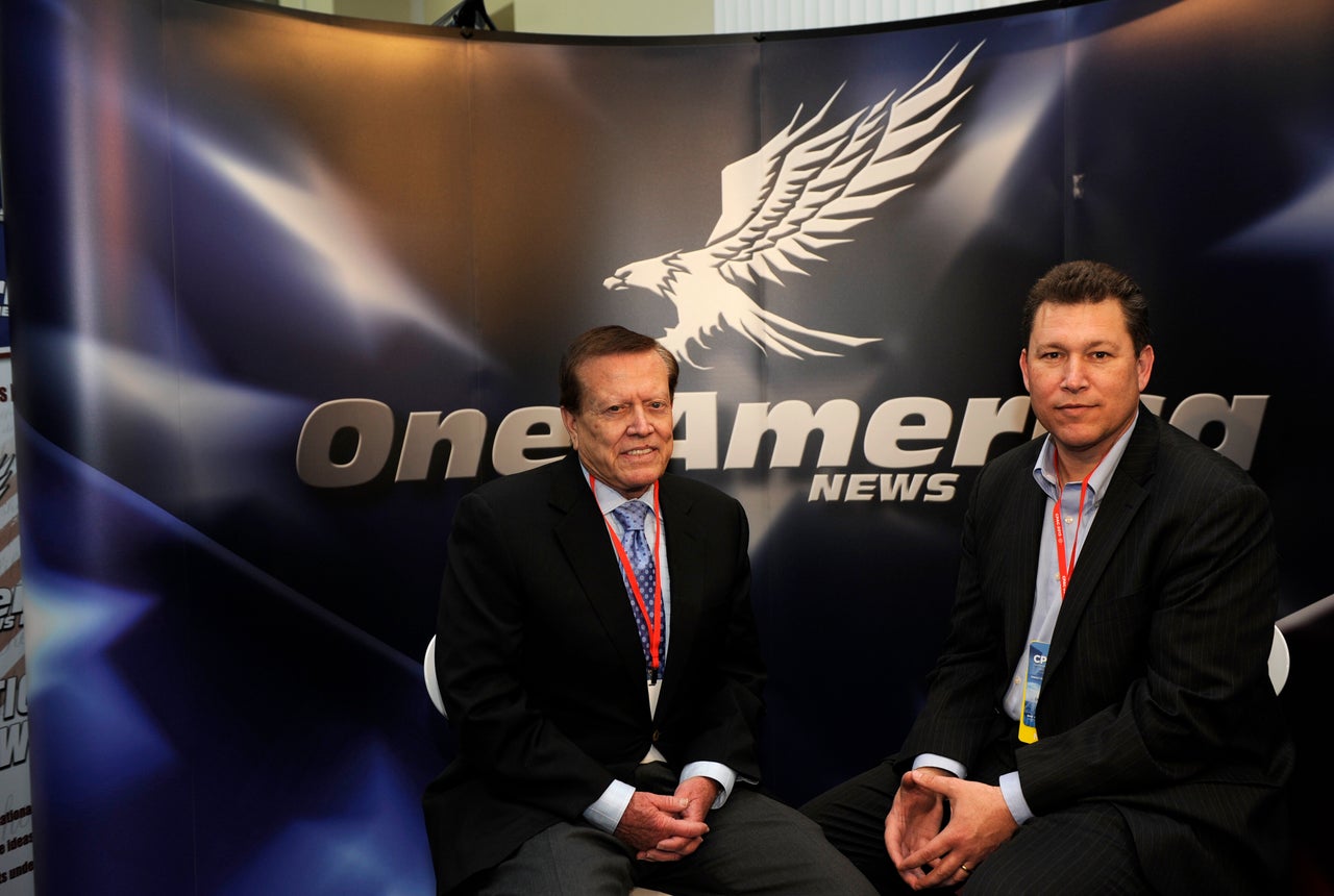 Robert Herring, left, and Charles Herring, right, founders of One America, at the Conservative Political Action Conference on March 14, 2013.