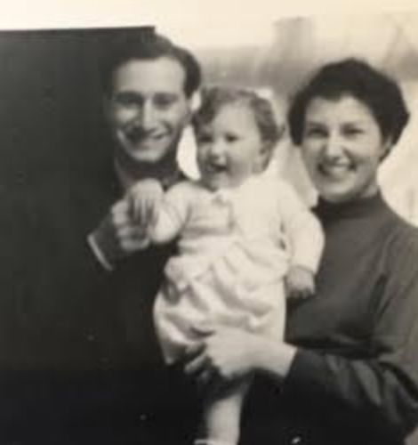 Ziggy Bernstein with his wife and first child in 1955