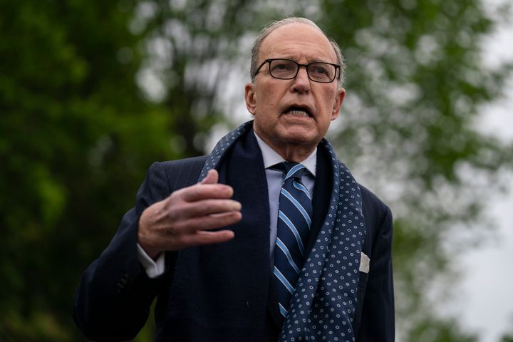 White House Economic Adviser Larry Kudlow said Wednesday that businesses should not be held liable if workers contract the coronavirus while on the job.