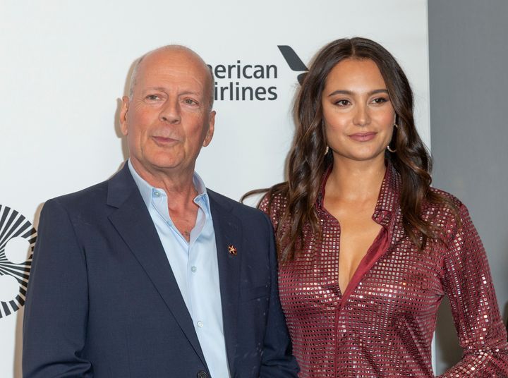 Bruce Willis and Emma Heming Willis at an event last year.