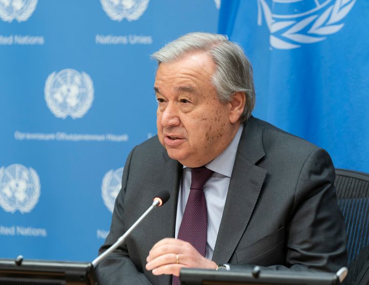 UN Secretary General Antonio Guterres at UN Headquarters.