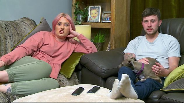 Ellie with boyfriend Nat on Gogglebox