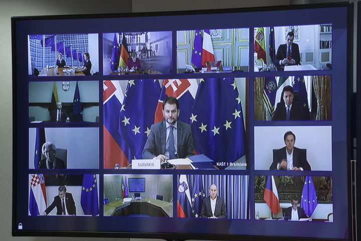 Reunión por videoconferencia del Consejo Europeo.