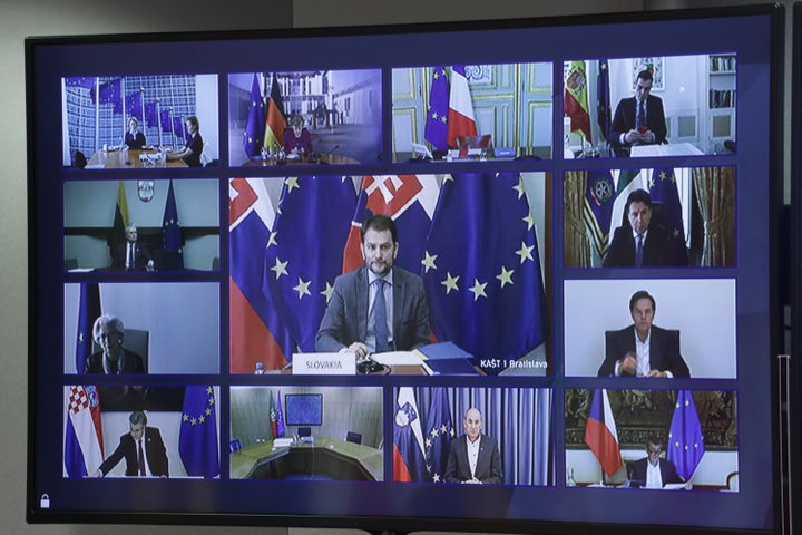 Reunión por videoconferencia del Consejo Europeo.