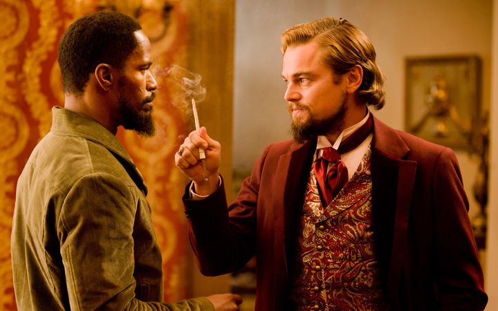 Jamie Foxx and Leonardo DiCaprio in "Django Unchained"