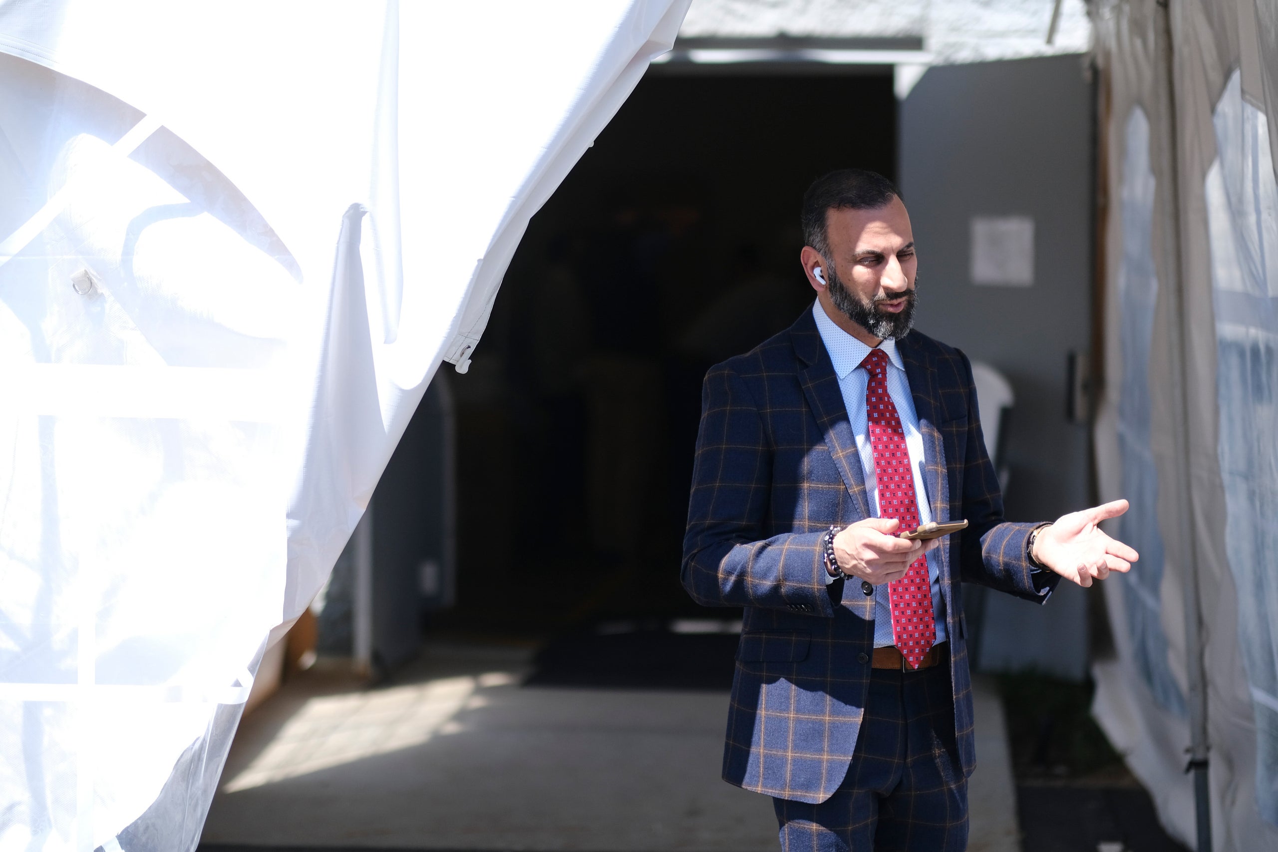 Aria Diagnostics co-founder Zak Khan, outside the company's offices. Aria is facilitating widespread testing in Carmel and ot