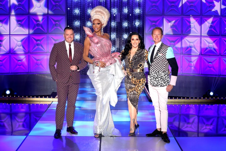 Ross Mathews, RuPaul, Michelle Visage and Carson Kressley on "RuPaul's Secret Celebrity Drag Race."