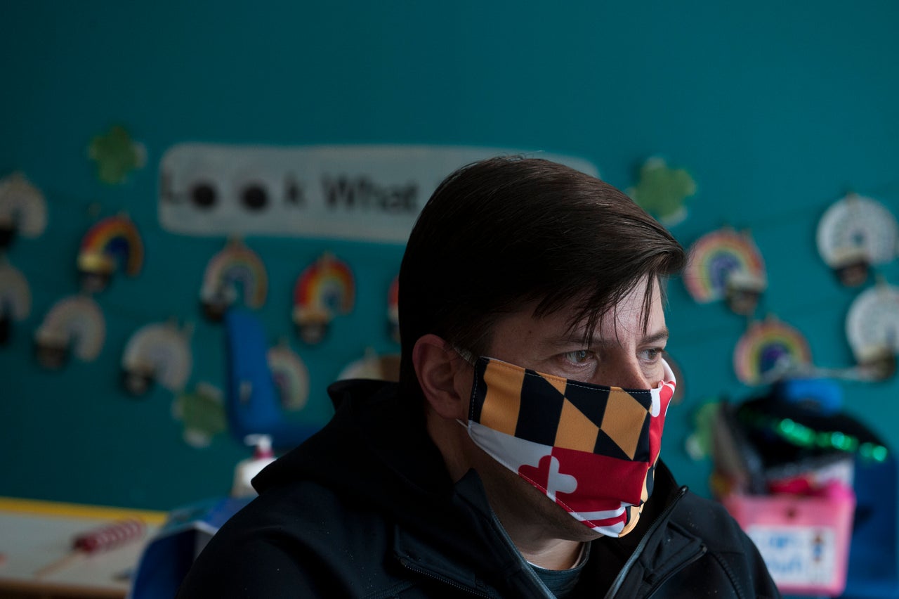 Shaun Rose, 48, director of the Rock Spring Children's Center, at his shuttered day care center Thursday in Bethesda.