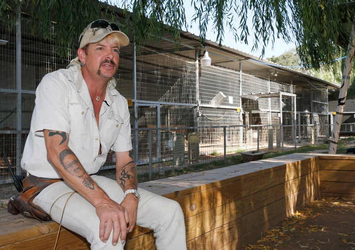 Joe Exotic, seen in this 2013 file photo, was convicted of murder-for-hire in a failed plot to kill Carole Baskin, the founder of Big Cat Rescue in Tampa.