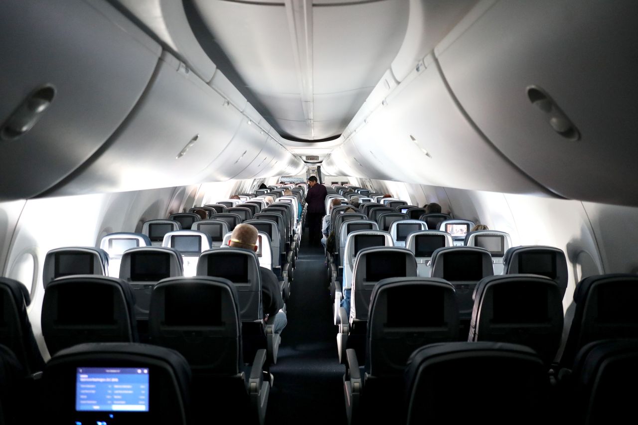 A Delta Airlines flight on April 20, 2020. Delta Airlines CEO Ed Bastian said this week that airlines could potentially require passengers to show immunity passports.