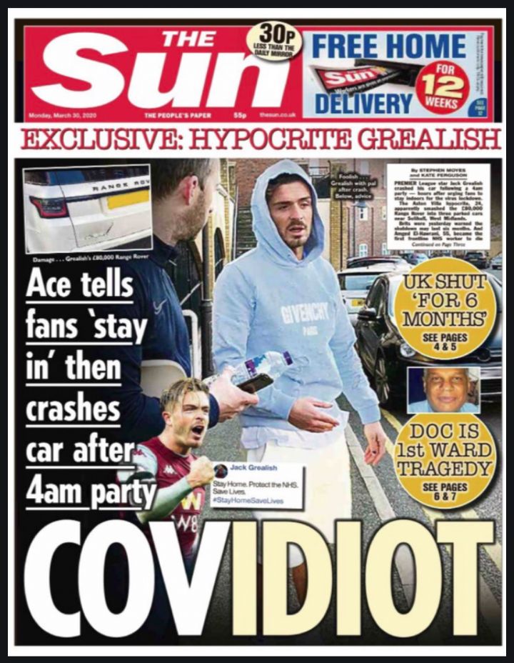 The Sun front page 