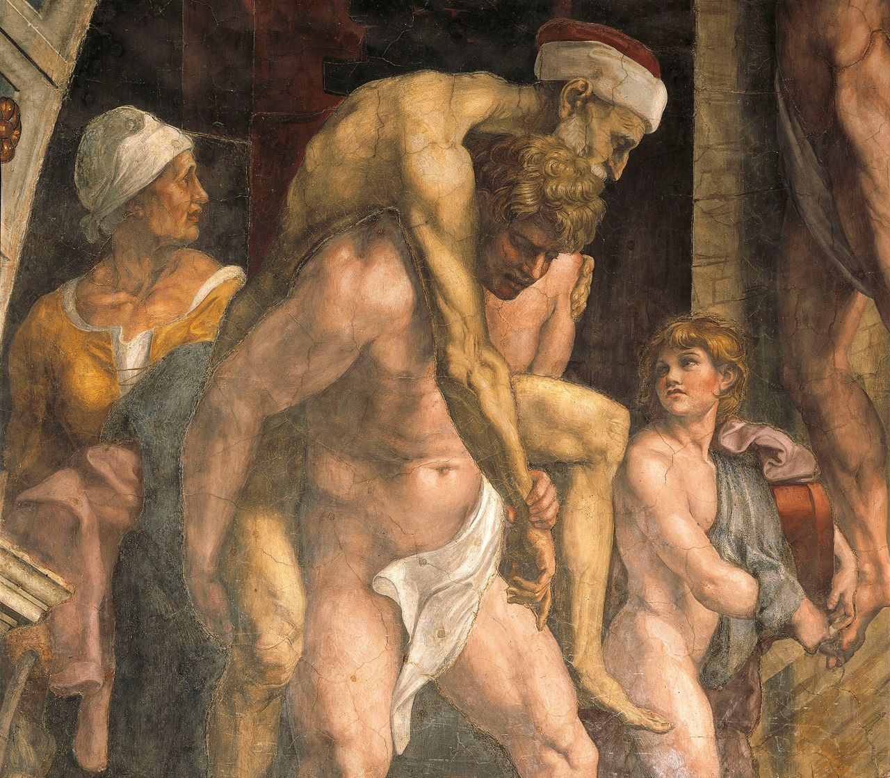 Ο Αινείας με τον πατέρα του, τον Αγχίση.1514, Ραφιήλ (1483-1520), fresco, Room of the Fire in the Borgo, Apostolic Palace, Vatican City.