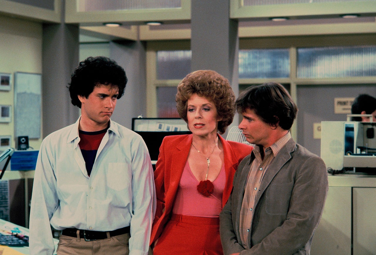 Tom Hanks, Holland Taylor and Peter Scolari in the "Bosom Buddies" pilot.