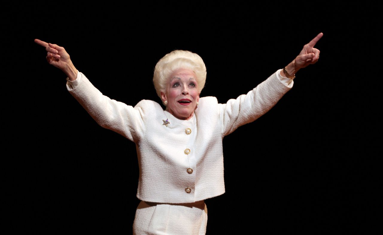 Holland Taylor during the opening-night curtain call for "Ann" at the Vivian Beaumont Theater in New York.