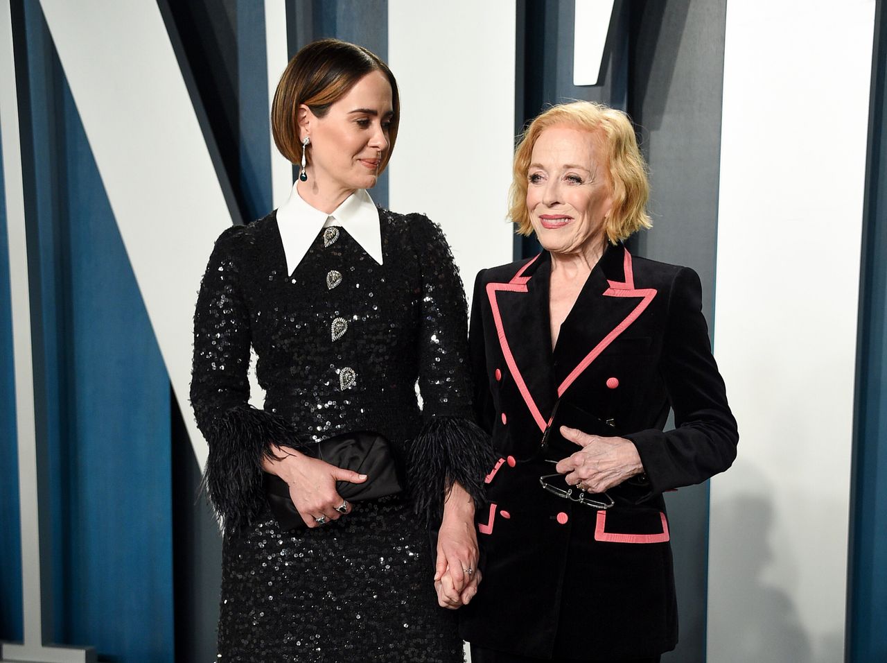 Sarah Paulson and Holland Taylor at the Vanity Fair Oscar party on Feb. 9, 2020.