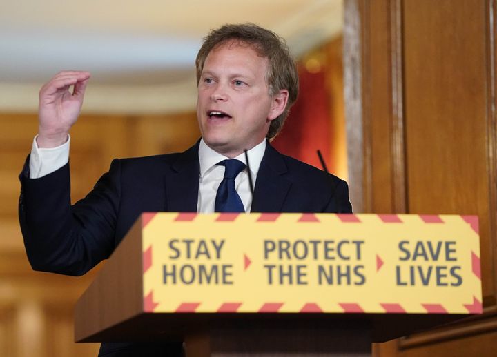 Grant Shapps at Friday's Covid-19 press conference at Downing Street. Picture by Pippa Fowles / No 10 Downing Street
