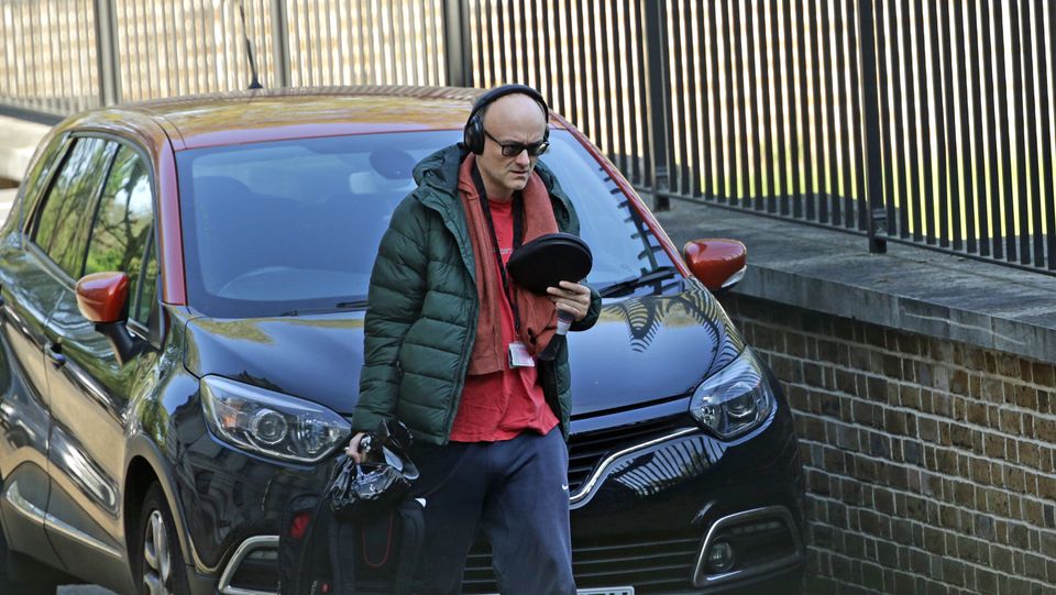 Dominic Cummings arriving at Downing Street. 