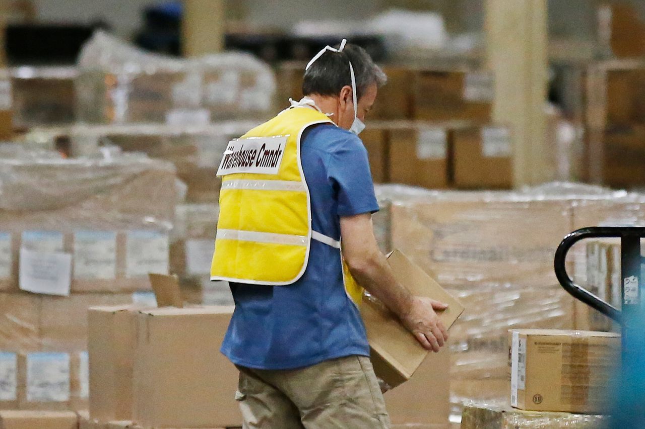 Oklahoma's Strategic National Stockpile warehouse contains 4 million pairs of gloves, 120,000 gowns, 173,000 face shields and goggles, 900,000 surgical and medical masks, and 110,000 respirators.