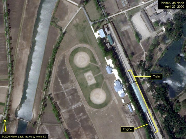 Cette photographie satellite du train personnel de Kim Jong-un est l'un des rares indices quant à l'état de santé du dictateur nord-coréen. 