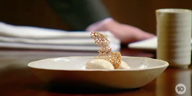 Contestant Ben Ungermann's dessert on MasterChef Australia: Back To Win on Sunday night 