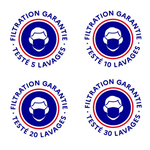 Voici les 4 logos qui doivent figurer sur les masques grand