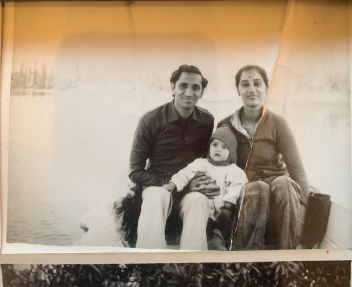 The author with her parents.